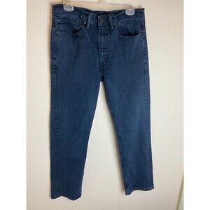 Levi's 505 Womens Cropped Jeans Blue Size W 34 L 32 Medium Wash Mid Rise Denim